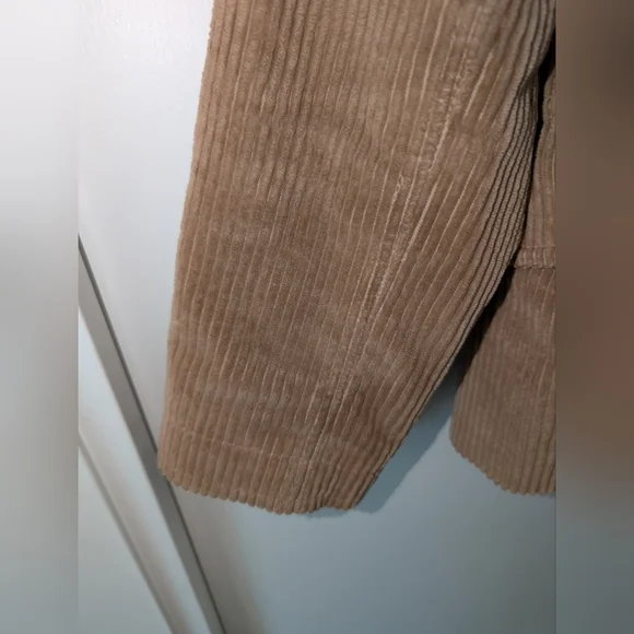 J. Crew Womens XS Corduroy Pea Coat 100% Cotton Tan Classic Preppy Cabin - Picture 4 of 7